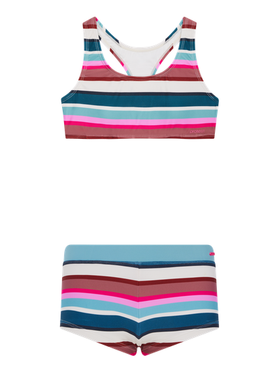 PRTLAXMI JR Striped bralette bikini set