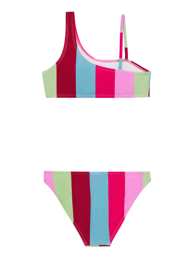 PRTFEE JR Striped bandeau bikini set