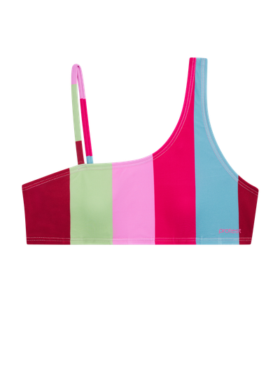 PRTFEE JR Striped bandeau bikini set