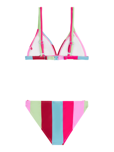 PRTABBY JR Striped triangle bikini set