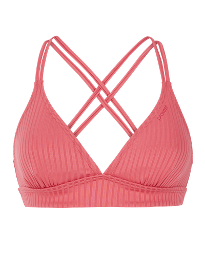 MIXTUNE Striped triangle bikini top