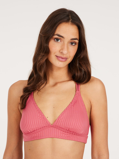 MIXTUNE Striped triangle bikini top