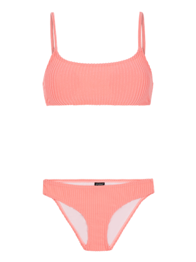 PRTCINE Gestreifter Bralette-Bikini-Set
