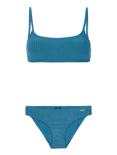 PRTCINE Striped bralette bikini set