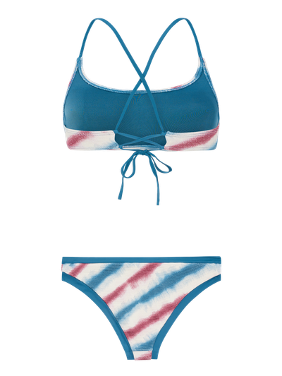 PRTKIRKLEY Striped bralette bikini set