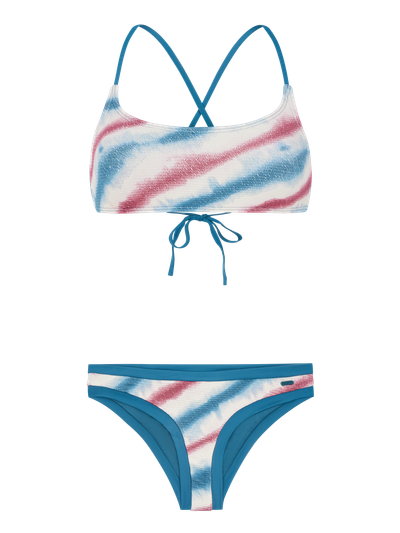 PRTKIRKLEY Striped bralette bikini set
