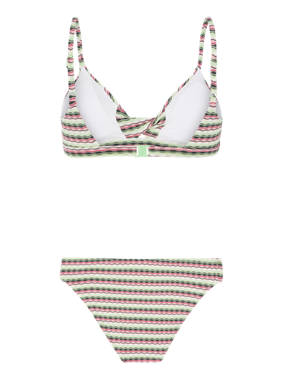 PRTSHANA Striped bralette bikini set