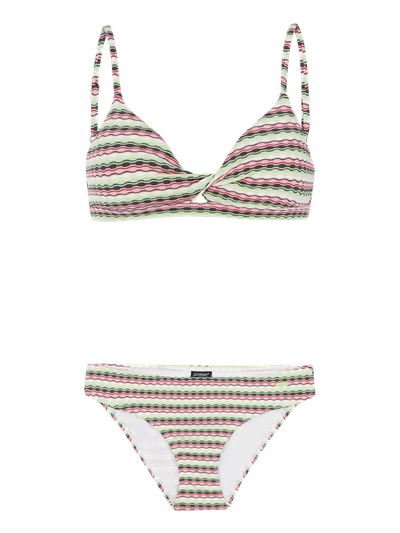 PRTSHANA Striped bralette bikini set
