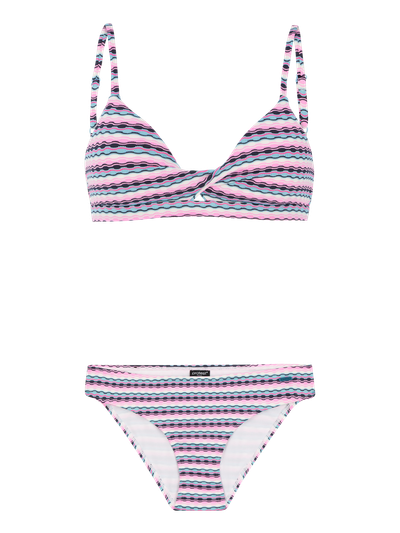 PRTSHANA Striped bralette bikini set