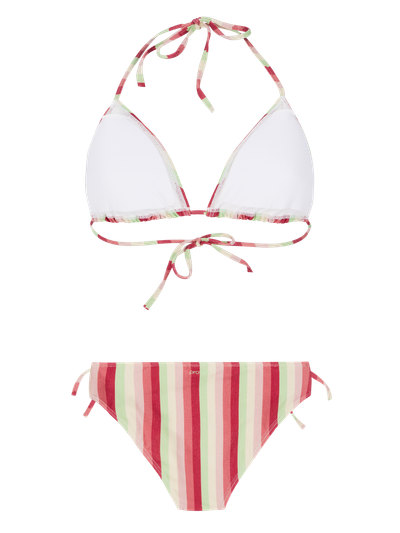 PRTMOLA Striped triangle bikini set
