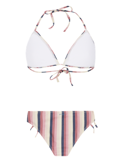 PRTMOLA Striped triangle bikini set