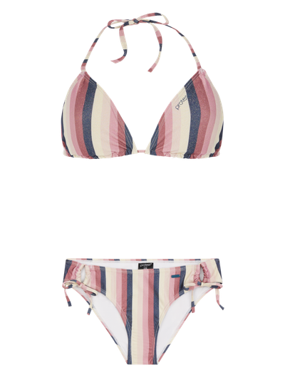 PRTMOLA Striped triangle bikini set