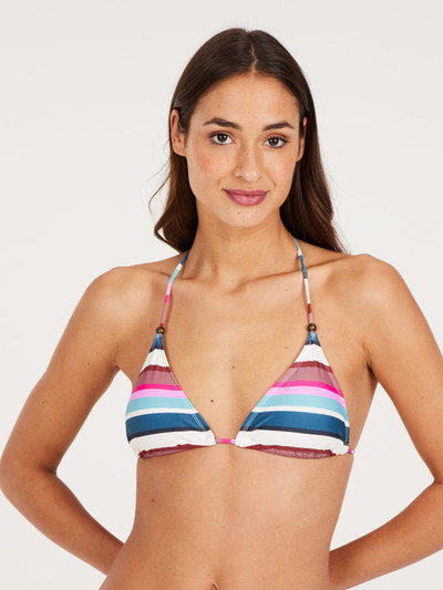 PRTBANDITA Striped triangle bikini set