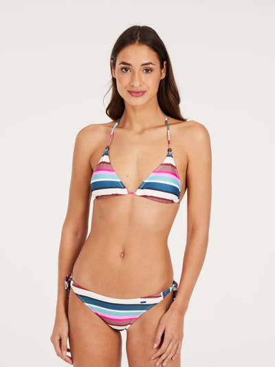 PRTBANDITA Striped triangle bikini set