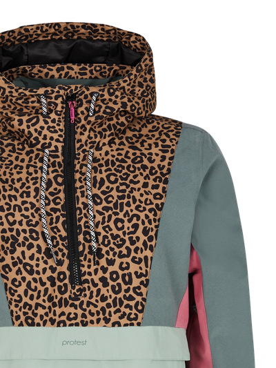 PRTAPEL Leopard anorak ski jacket