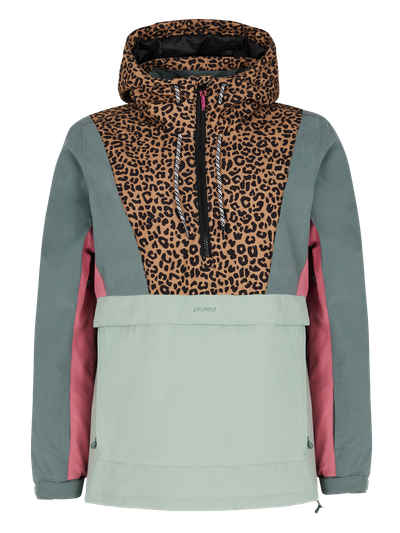PRTAPEL Leopard anorak ski jacket