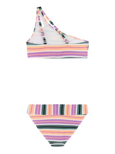 PRTGogo JR Striped one shoulder bikini set