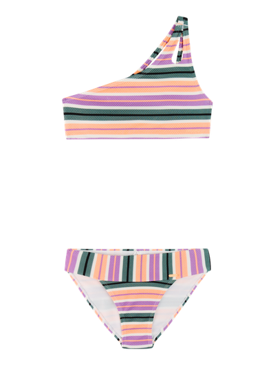 PRTGogo JR Striped one shoulder bikini set