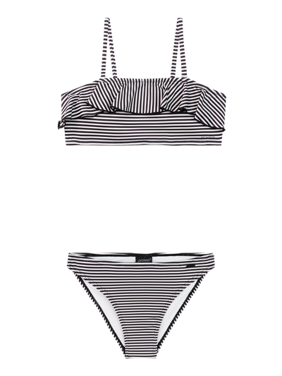 PRTStripes JR Striped bandeau bikini set