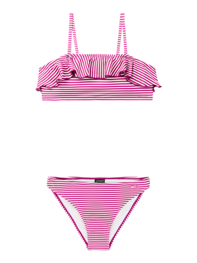PRTStripes JR Gestreepte bandeau bikini set