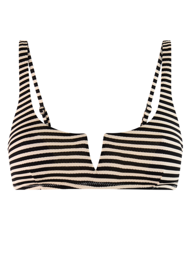 PRTBurst Striped bralette bikini set