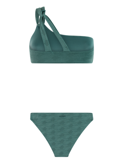 PRTNadyas One shoulder bandeau bikini set