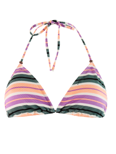 PRTMatch Striped triangle bikini set