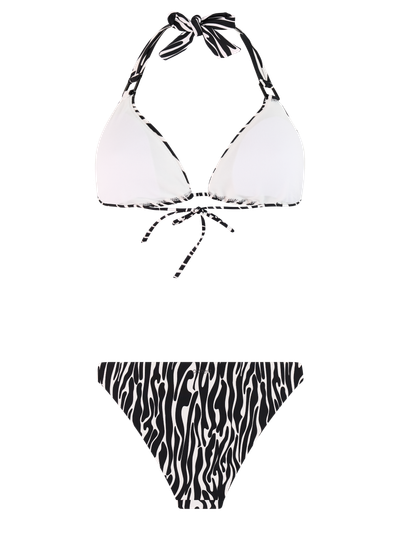 PRTDate Zebra triangle bikini set