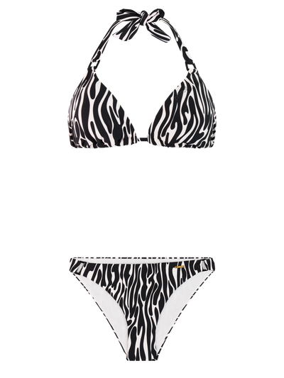PRTDate Zebra triangle bikini set
