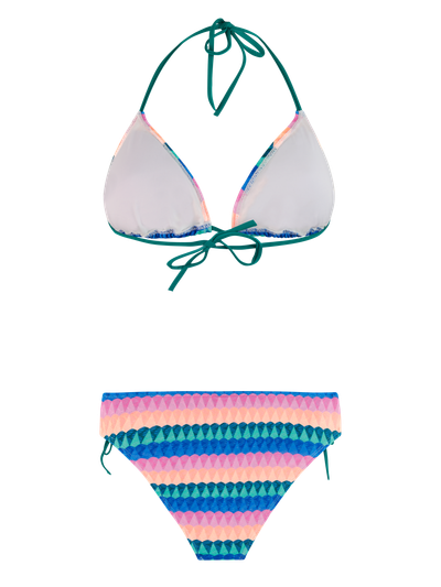 PRTExit Gestreifte Triangel-Bikini-Set