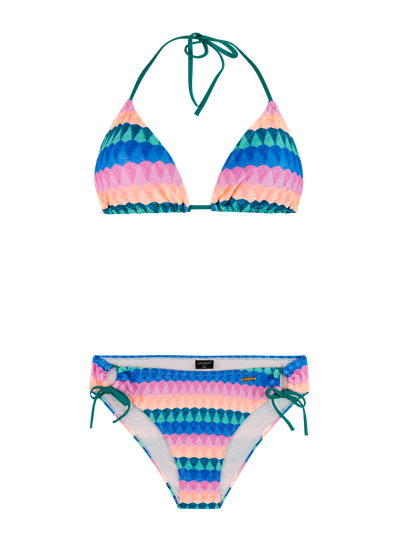 PRTExit Gestreifte Triangel-Bikini-Set