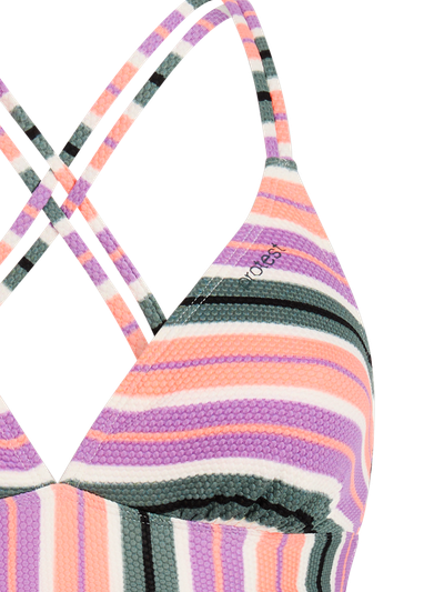 MIXSupera Striped triangle bikini top