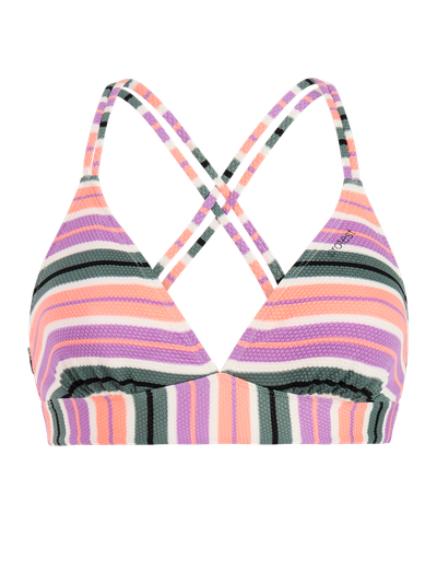 MIXSupera Striped triangle bikini top