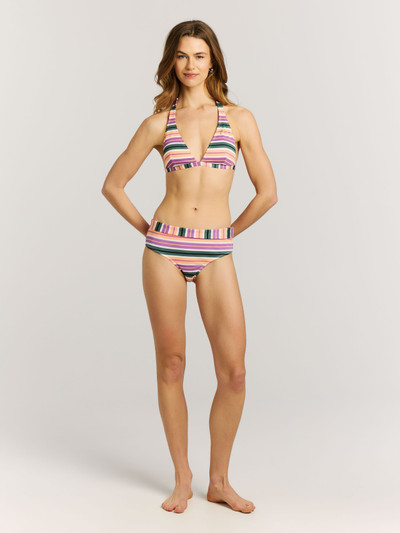 MIXJaneiri Striped halter bikini top