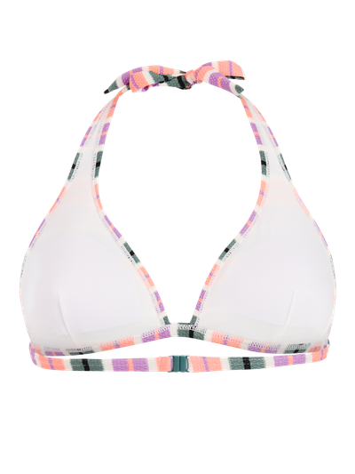 MIXJaneiri Striped halter bikini top