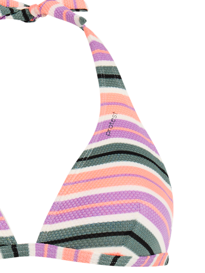 MIXJaneiri Striped halter bikini top