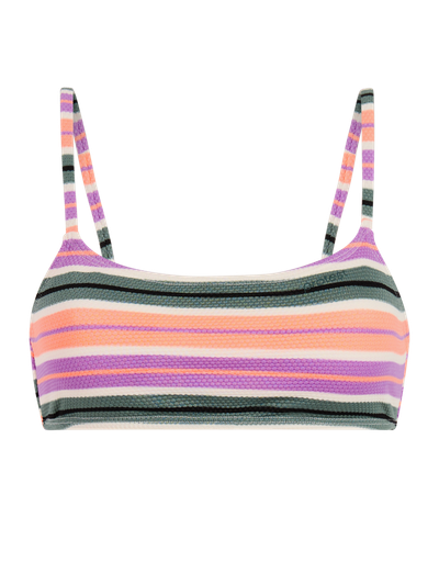 MIXElif Gestreifter Bralette-Bikini-Oberteil