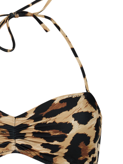 MIXLeslie Leopard-Bandeau-Bikini-Oberteil