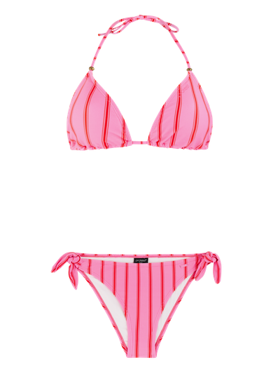 PRTEvans Gestreifter Triangel-Bikini-Set