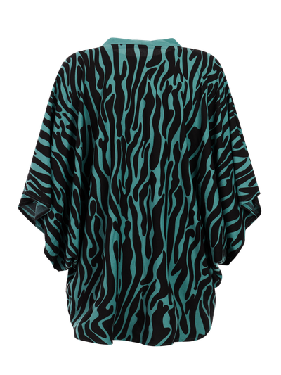 PRTFade Zebra beach kimono