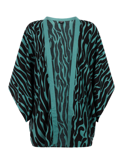 PRTFade Zebra beach kimono