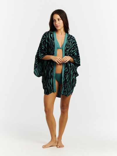 PRTFade Zebra beach kimono