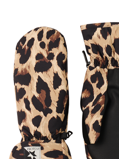 PRTSabia Leopard ski mittens