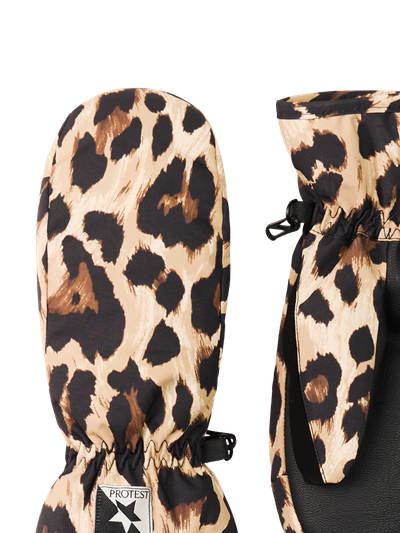 PRTEvino JR Leopard ski mittens
