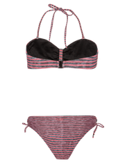 PRTBARBERA Striped bandeau bikini set