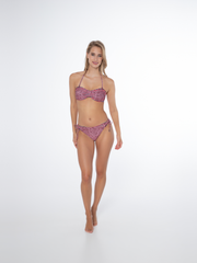 PRTBARBERA Striped bandeau bikini set