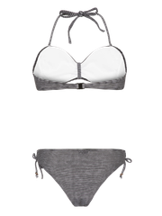 PRTBARBERA Striped bandeau bikini set