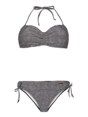 PRTBARBERA Striped bandeau bikini set