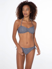 PRTBARBERA Striped bandeau bikini set