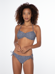 PRTBARBERA Striped bandeau bikini set